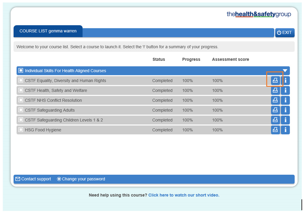 food safety course answers